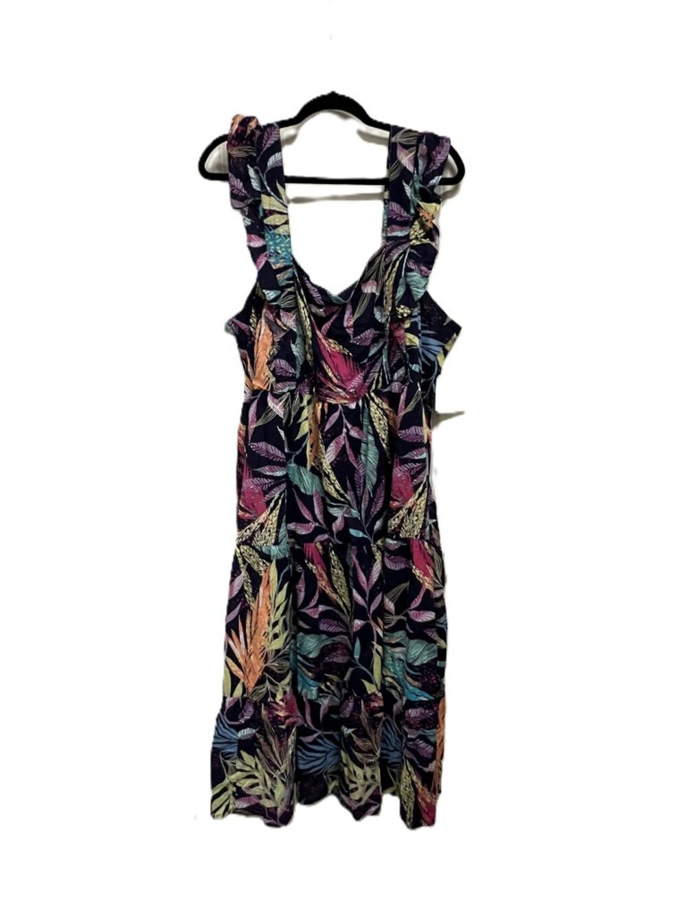 NWT Beach Lunch Lounge Size 2X Alicia Tie Back Midi Dress Floral Print Vacation
